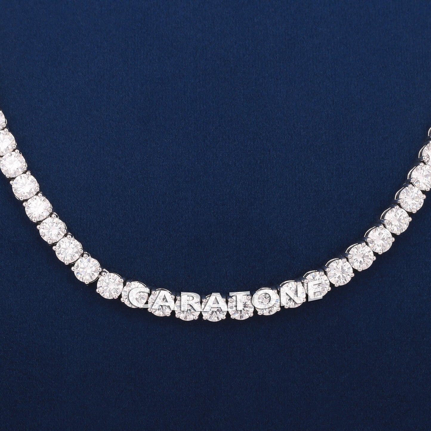 20 Inch 5mm White Gold Diamond Tennis Chain Necklace with Frozen Style