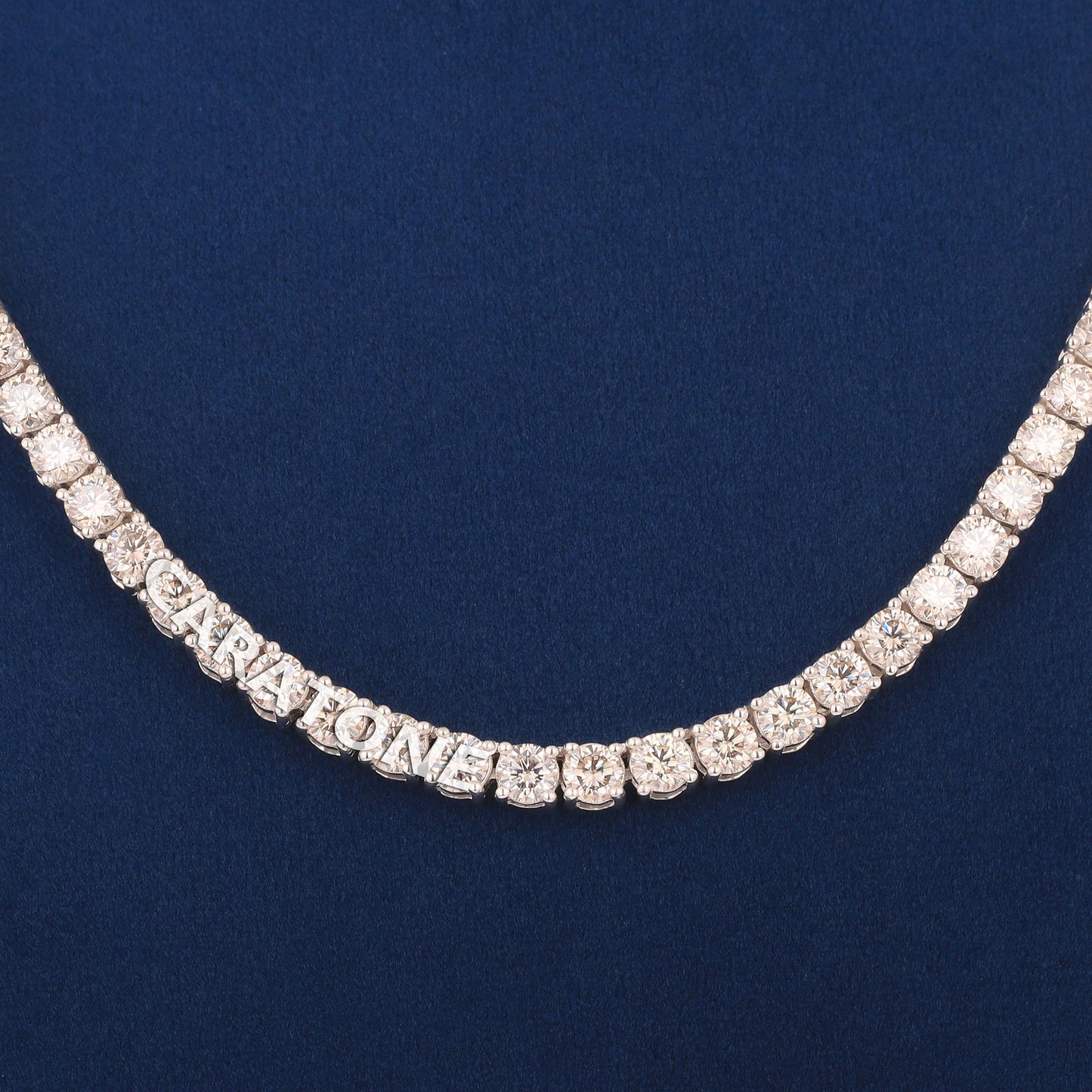 18 Inch 4mm Tennis Diamond Chain Necklace White Gold Iced Out New Chains Collection