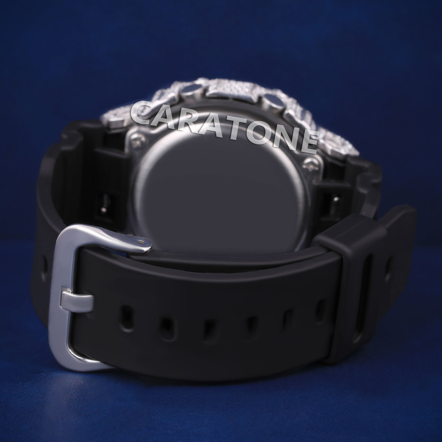 Half iced out without dial hip hop custom made branded digital watch