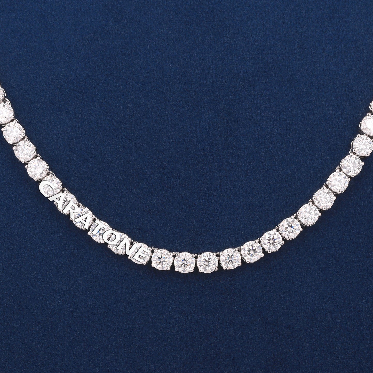 Luxury Diamond Tennis Necklace 24 Inch 4mm Perfect for Mens Womens Daily Wear