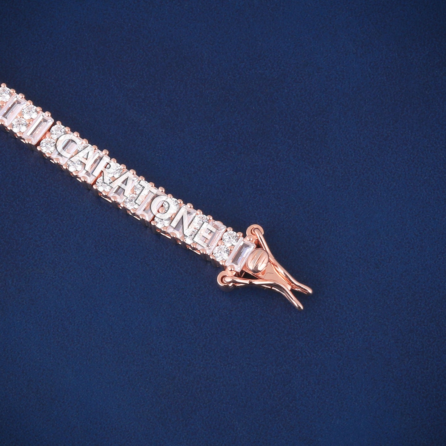 Big Emerald Round Cut Diamond Tennis Bracelets 14kt Rose Gold Iced Out Latest Gold Bracelets Unisex