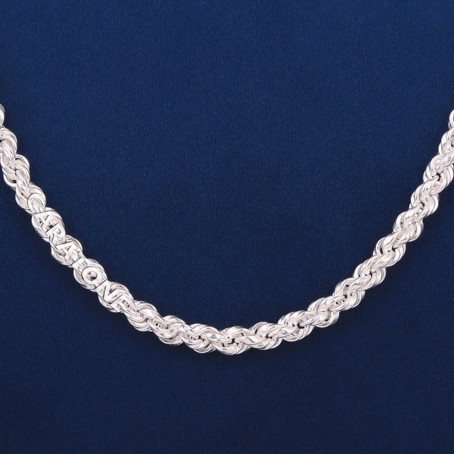 Buy 5mm 925 Sterling Silver Heavy Rope Chain Necklace in Mens Womens 20 inch Iced Gold Rope Chain Necklace