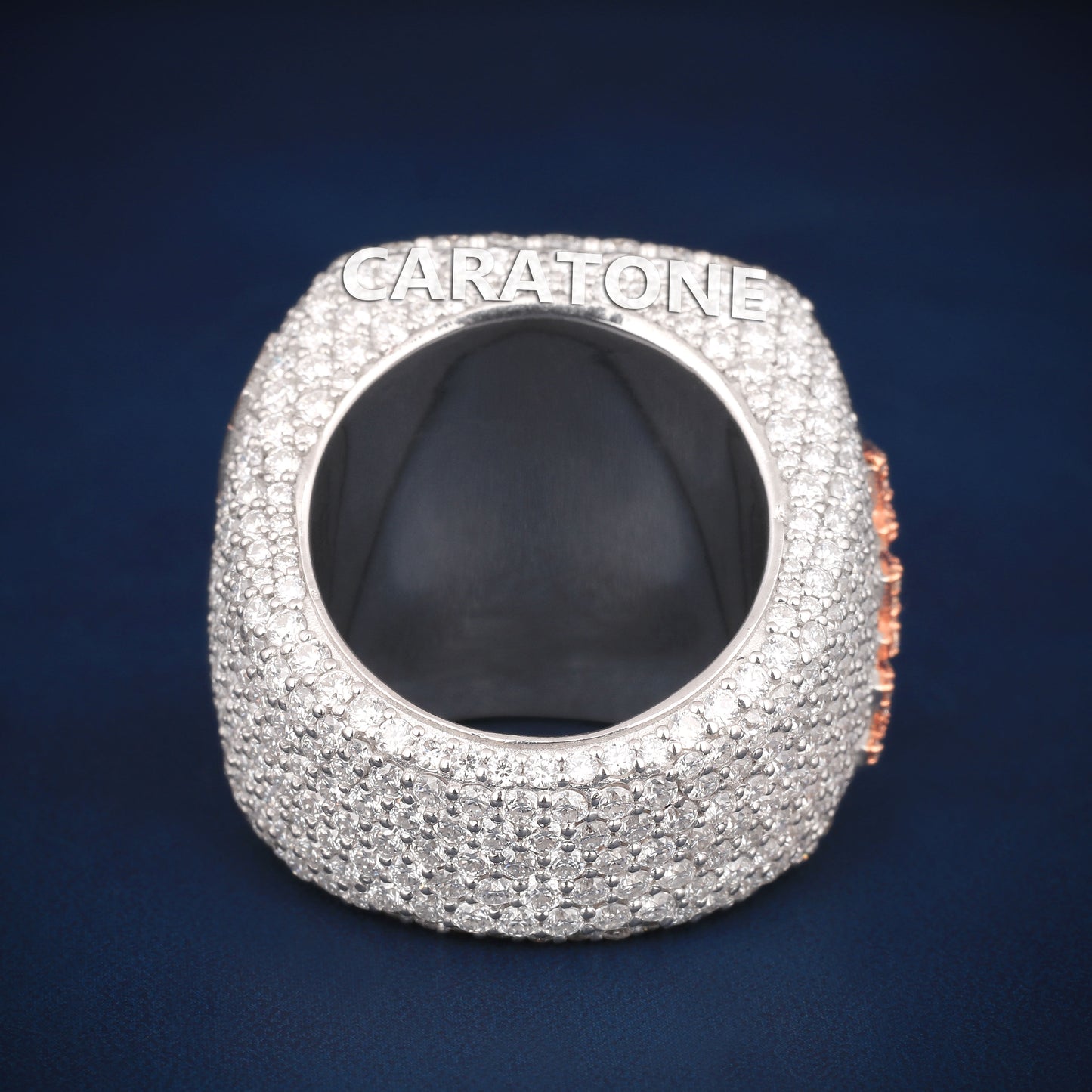 Hip hop diamond custom made iced out championship ring