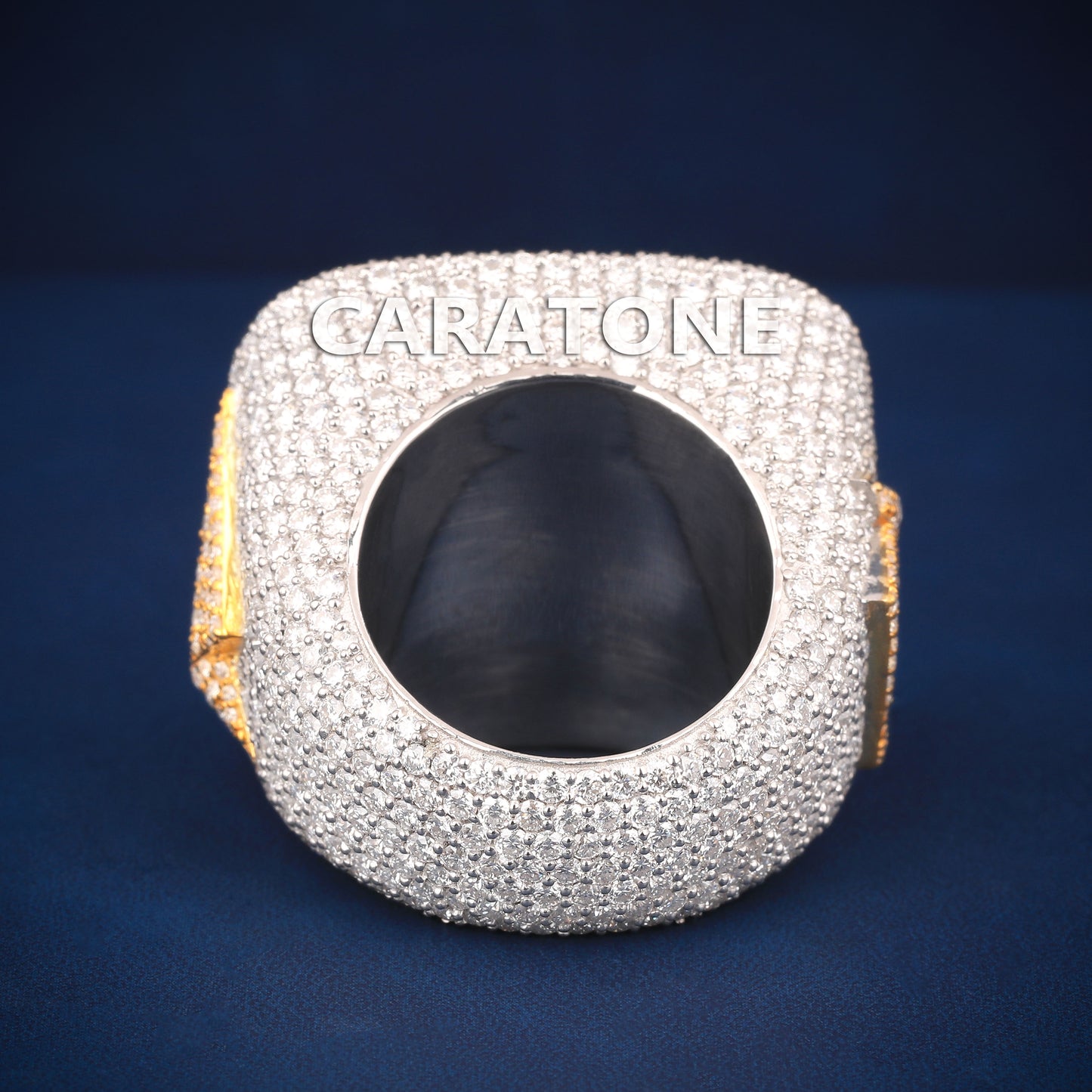 Custom name and logo designer hip hop diamond ring