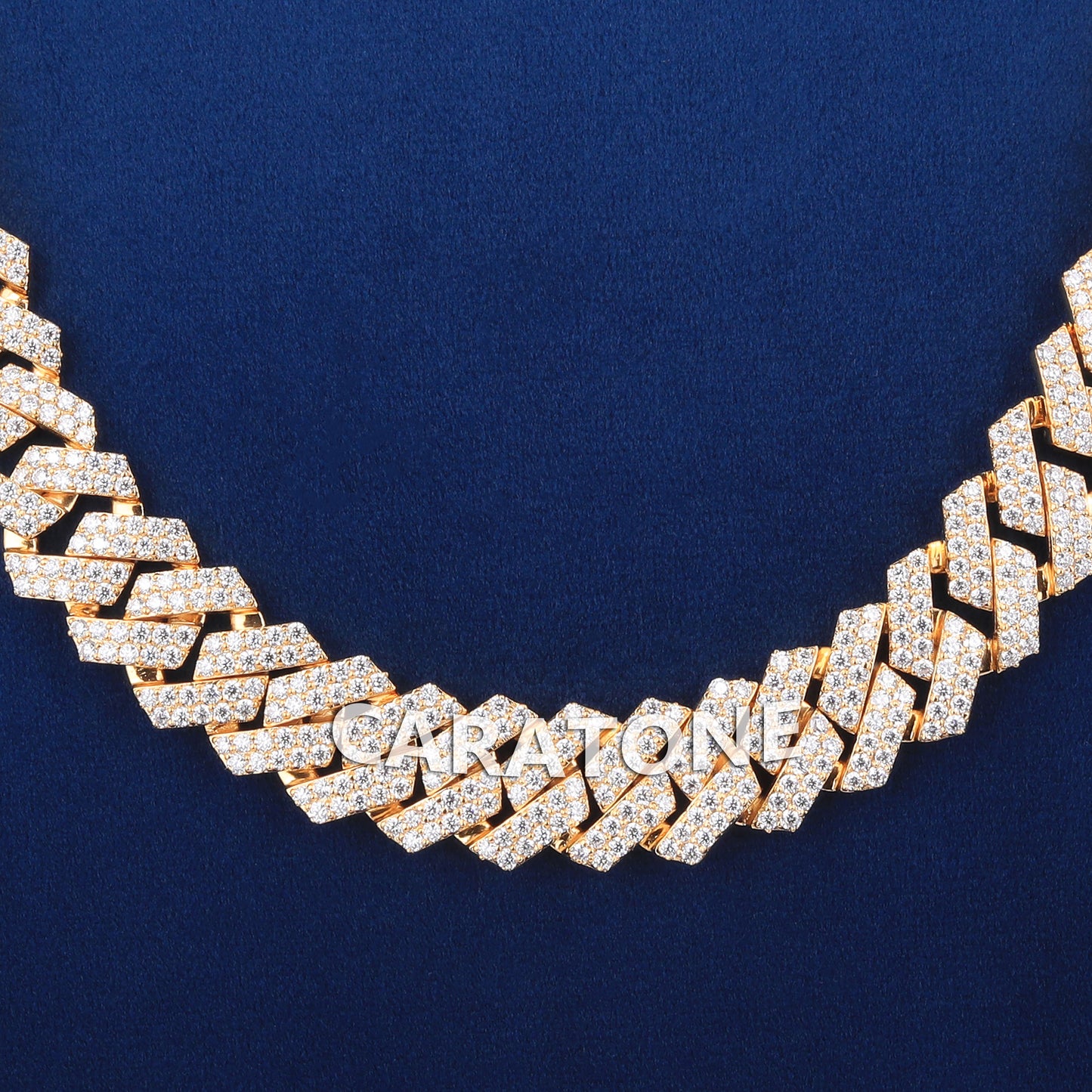 22 inch 14mm Cuban Link Diamond Chain Different types of Necklace Custom Chains Yellow Gold Plated Best Necklace