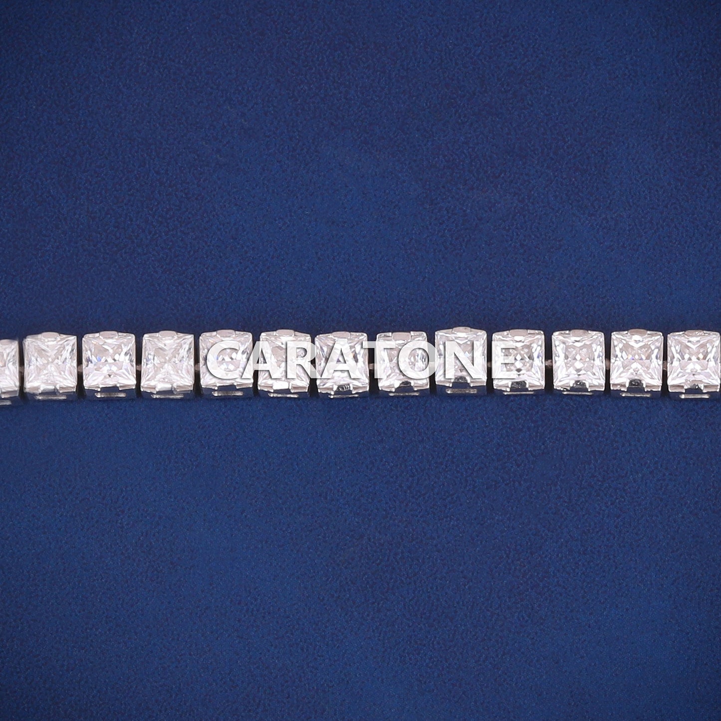 7 inch 5mm Princess Cut Diamond 925 Sterling Silver Custom Luxury Tennis Bracelets for Unisex