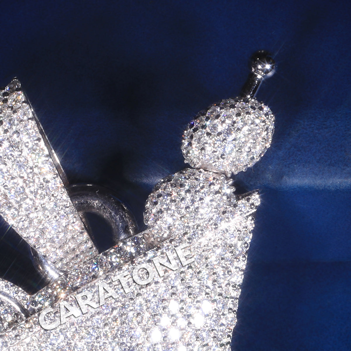 Custom Iced Out Martini Glass Hip Hop Pendant with Lab Grown Diamonds
