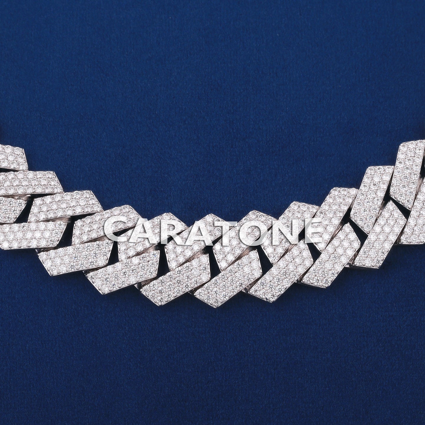 Customize Hip Hop Chains 22 inch 16mm Silver VVS Diamond Most Expensive Gold Chain in the World