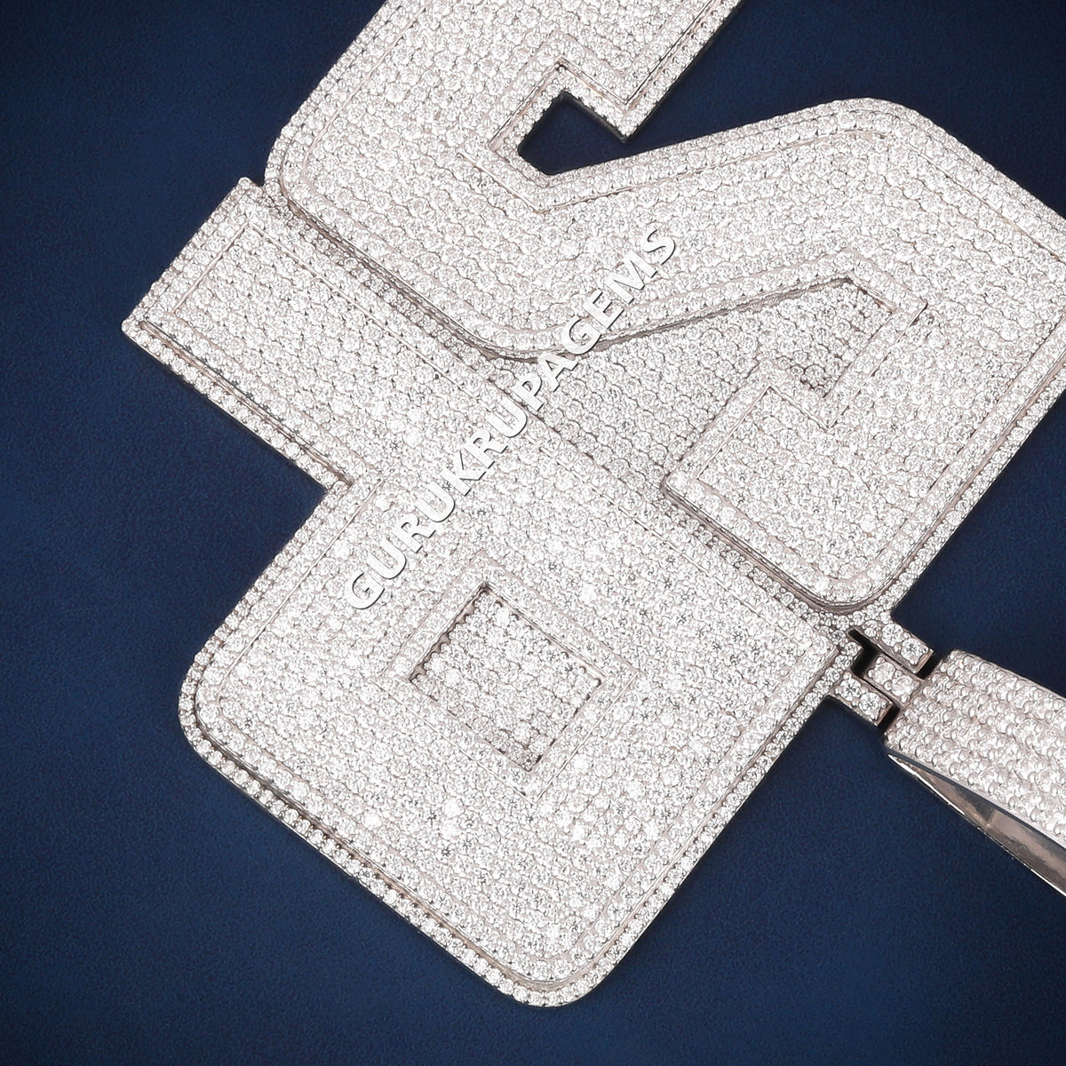 Custom Iced Out SP Initial Hip Hop Pendant with Lab Grown Diamonds