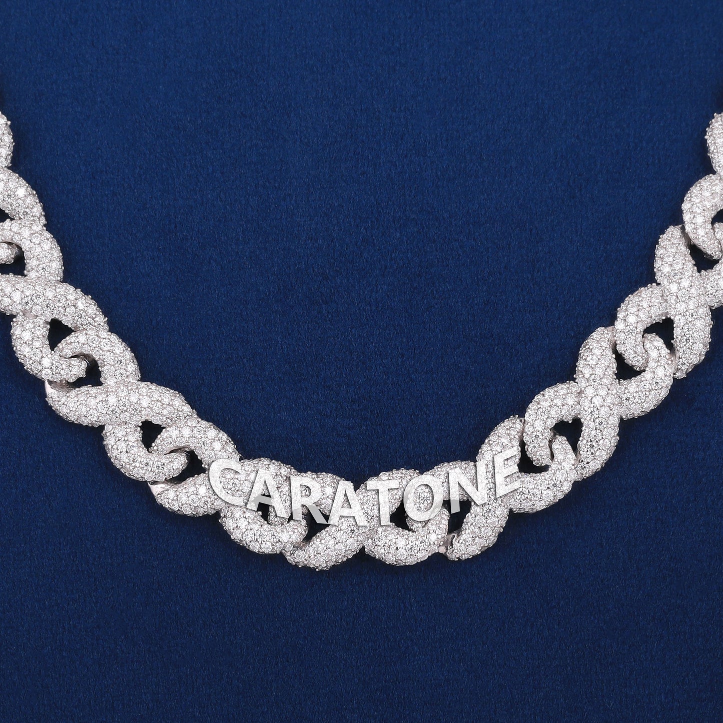 22 inch 19mm Custom Full Iced Out Diamond Infinity Silver Chain Buy New Cuban Link Infinity Chain Necklace