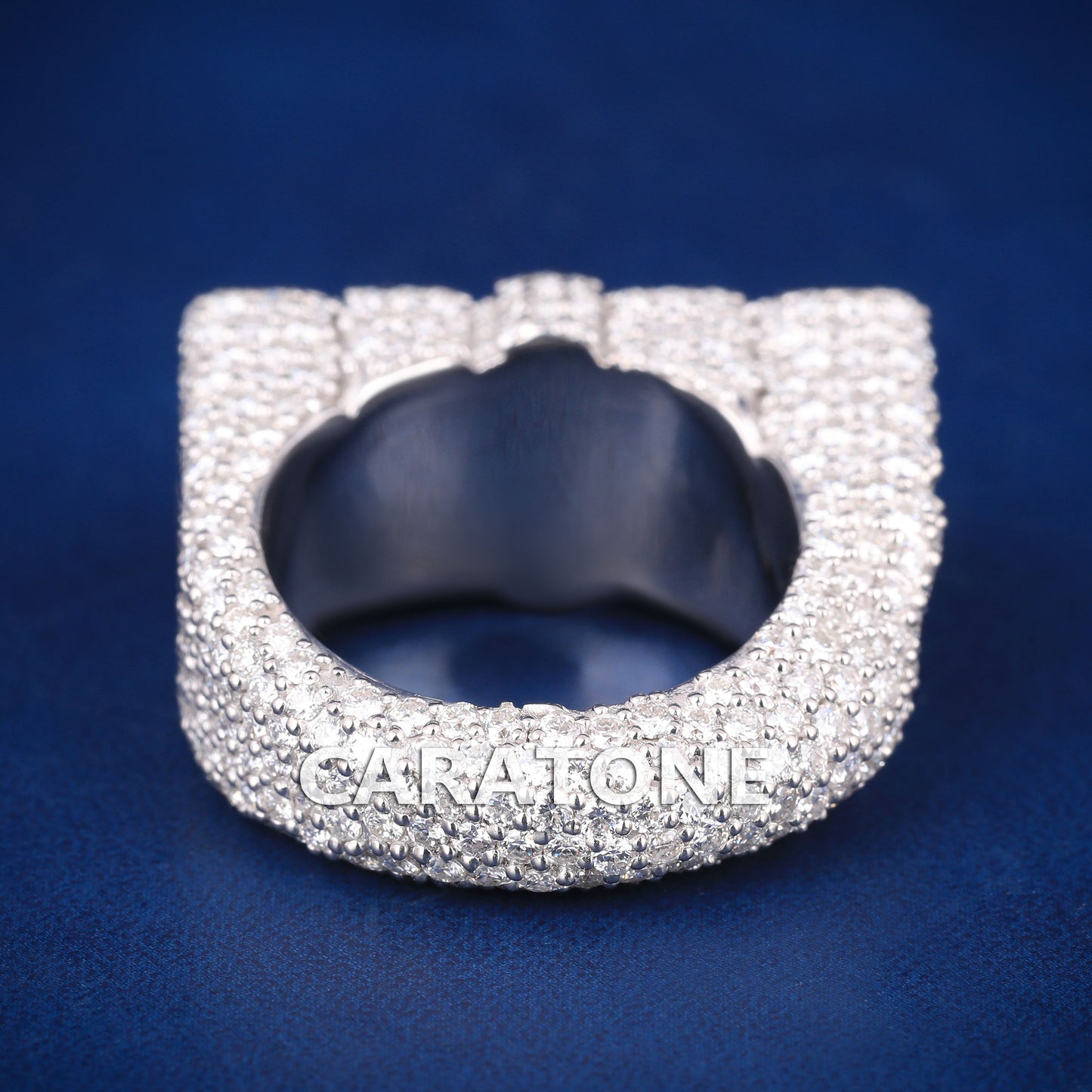 Hip hop customise ring for men and women in two tone