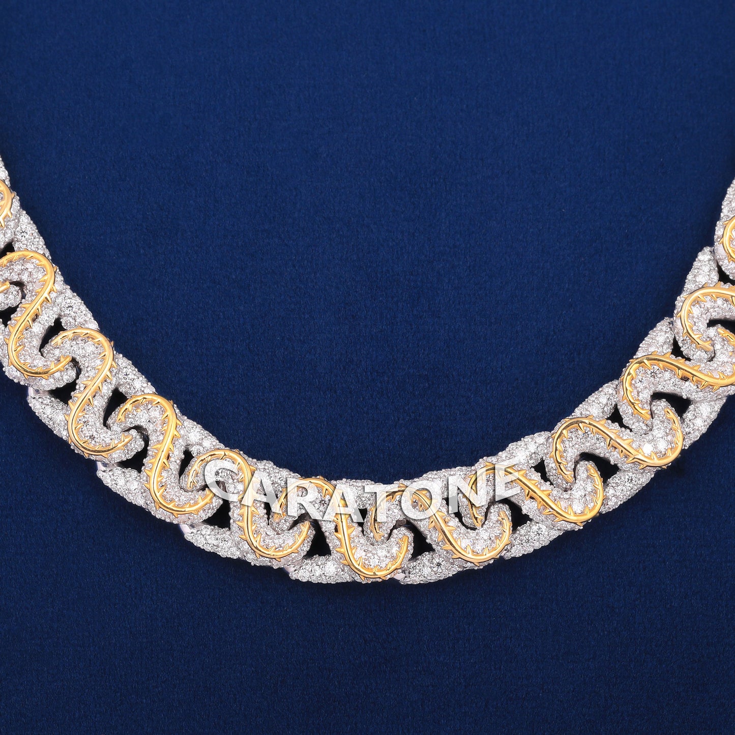 12mm Infinity Link Gold Chain Iced Out Diamond Silver Yellow Gold Rappers Custom Expensive Chains Necklaces for Mens