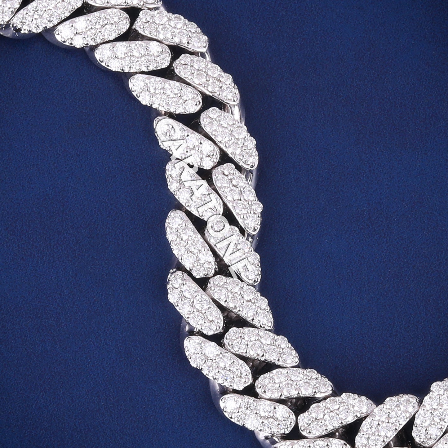 Mens Miami Cuban Link Bracelet Real Icy 925 Silver HEAVY 13mm Iced Out Diamonds HipHop for Mens