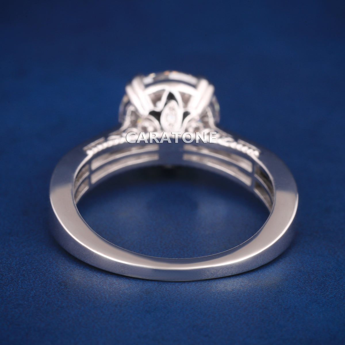 Custom 925 Sterling Silver Moissanite Engagement Ring for Women