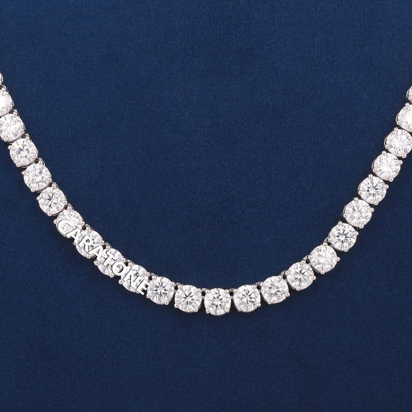 Unisex 24 Inch 5mm Silver Diamond Tennis Chain Necklace Iced Out Jewelry for Rapper Look
