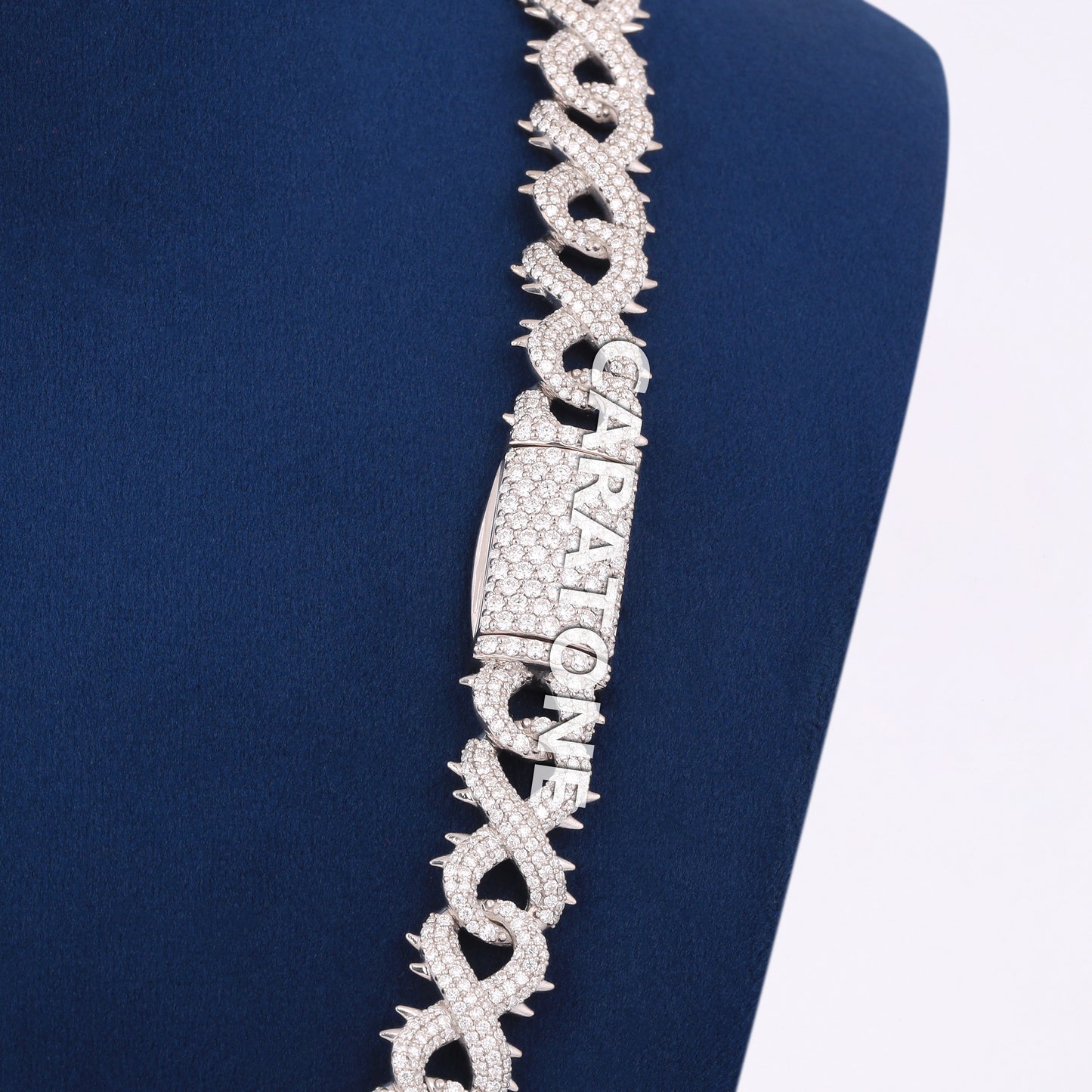22 inch 10 mm stylish infinity cuban diamond chain