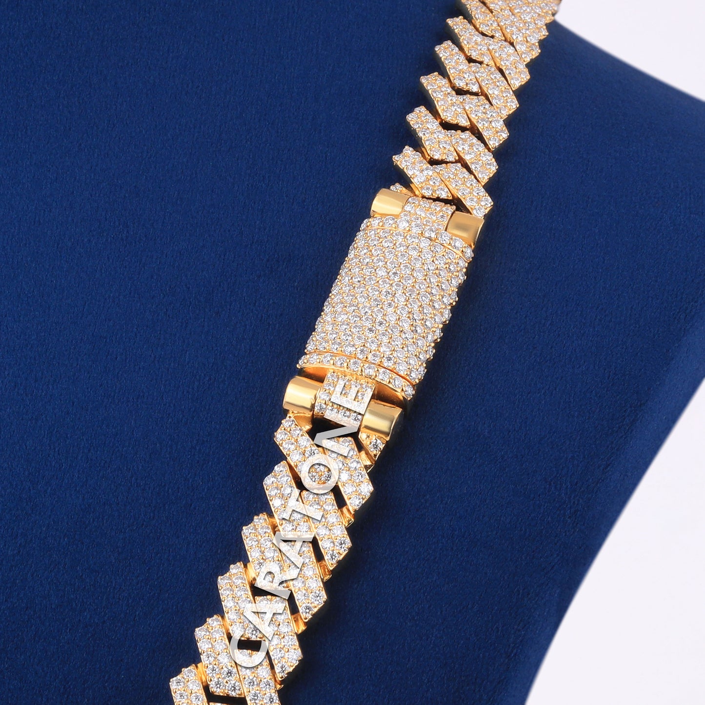 22 inch 14mm Cuban Link Diamond Chain Different types of Necklace Custom Chains Yellow Gold Plated Best Necklace