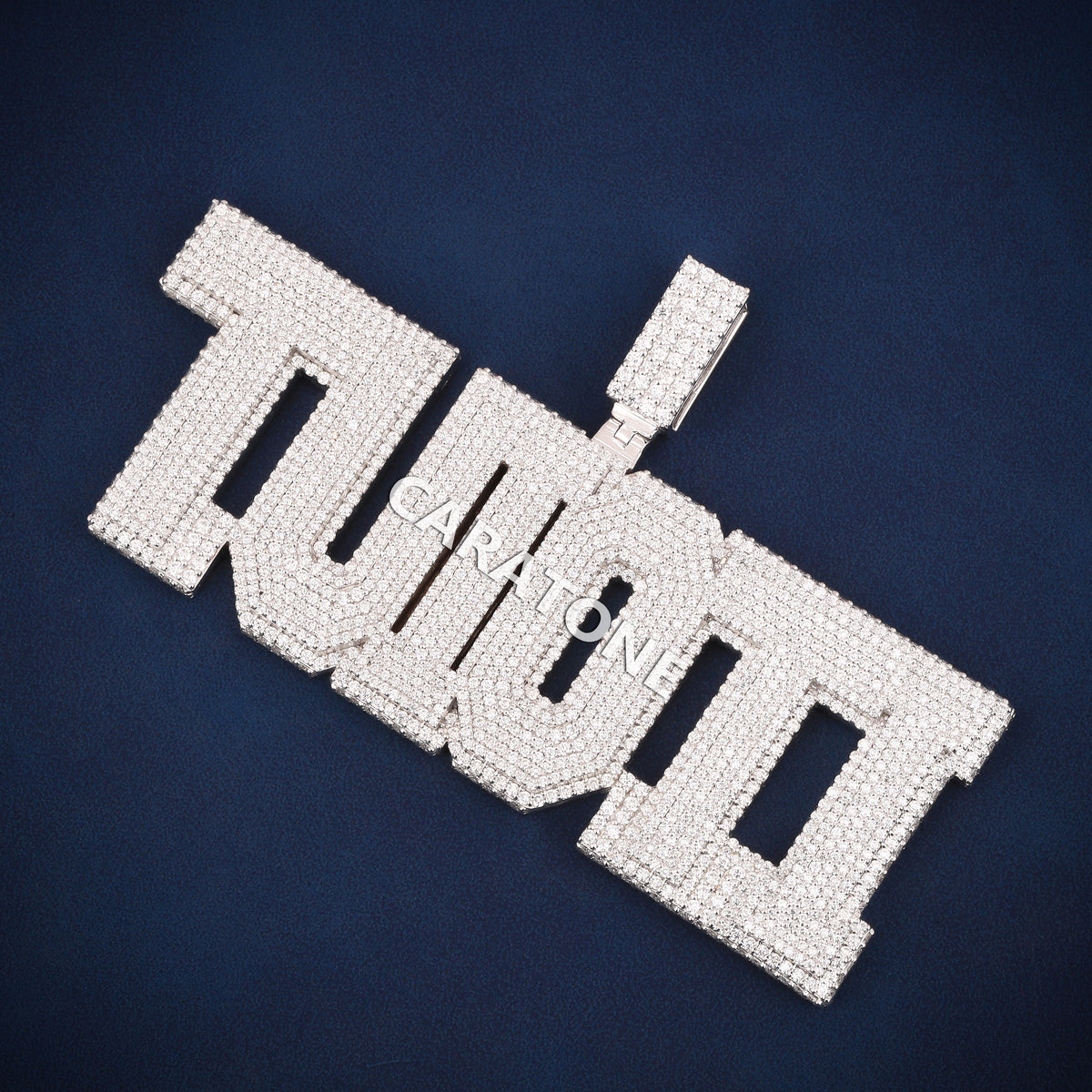 Custom Iced Out TULOTT Name Hip Hop Pendant with Lab Grown Diamonds