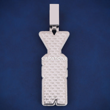 Fully Iced Out YSN Block Letter Hip Hop Pendant with Lab Grown Diamonds