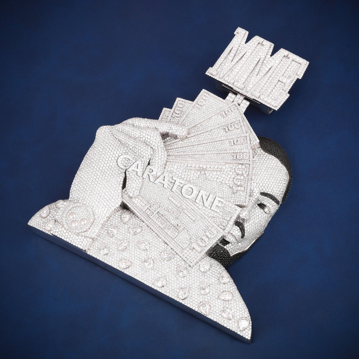 Custom Iced Out Money Man Hip Hop Pendant with Lab Grown Diamonds