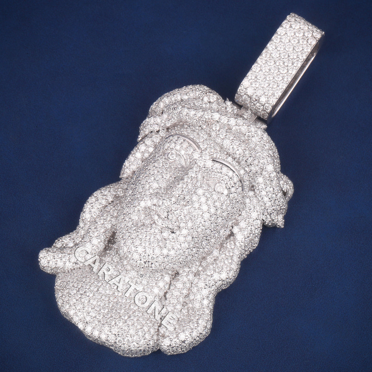 Custom Iced Out 3D Jesus Face Hip Hop Pendant with Lab Grown Diamonds