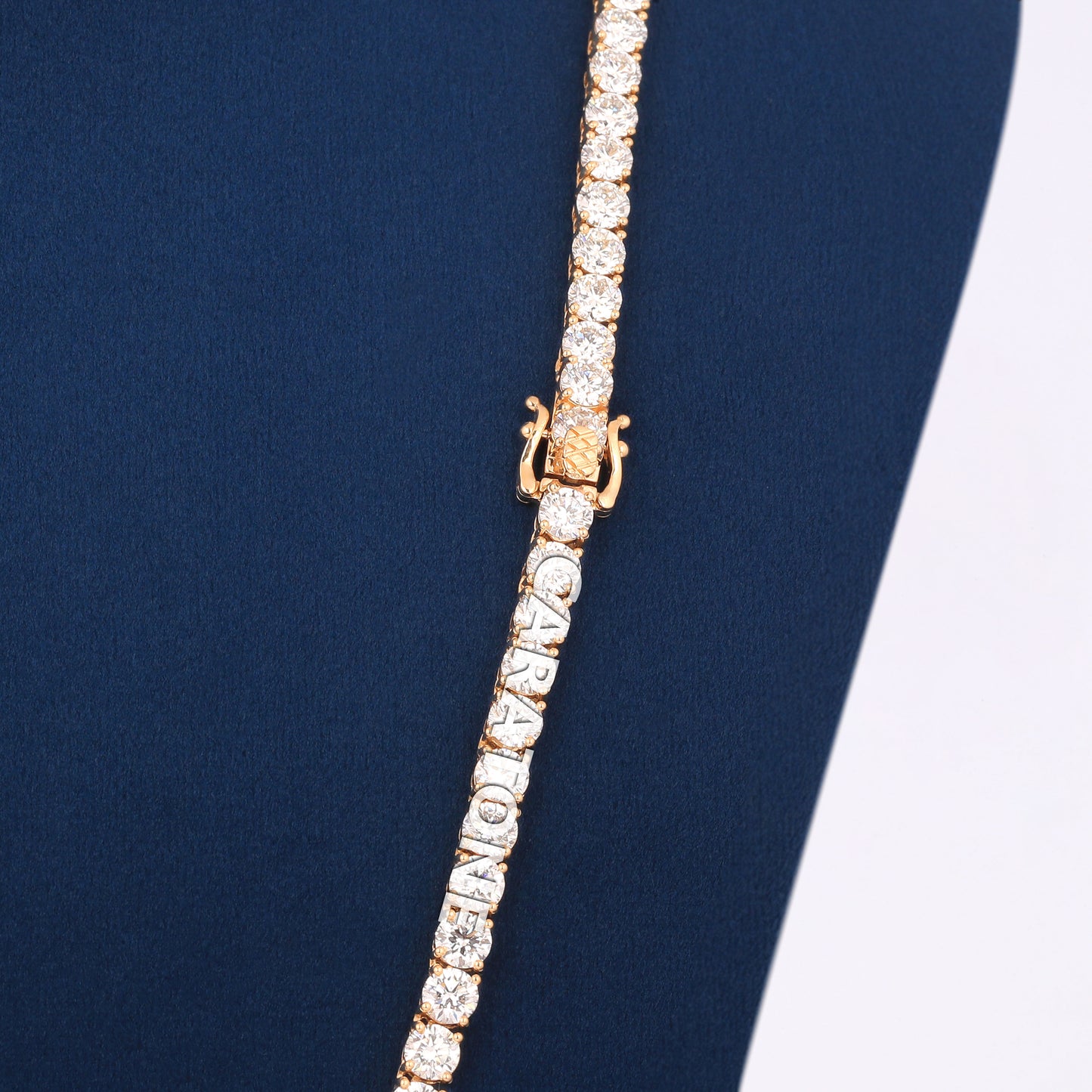 Luxury Custom 24 inch 4.5 mm Tennis Necklace Iced Out with Gold Plating for Men and Women
