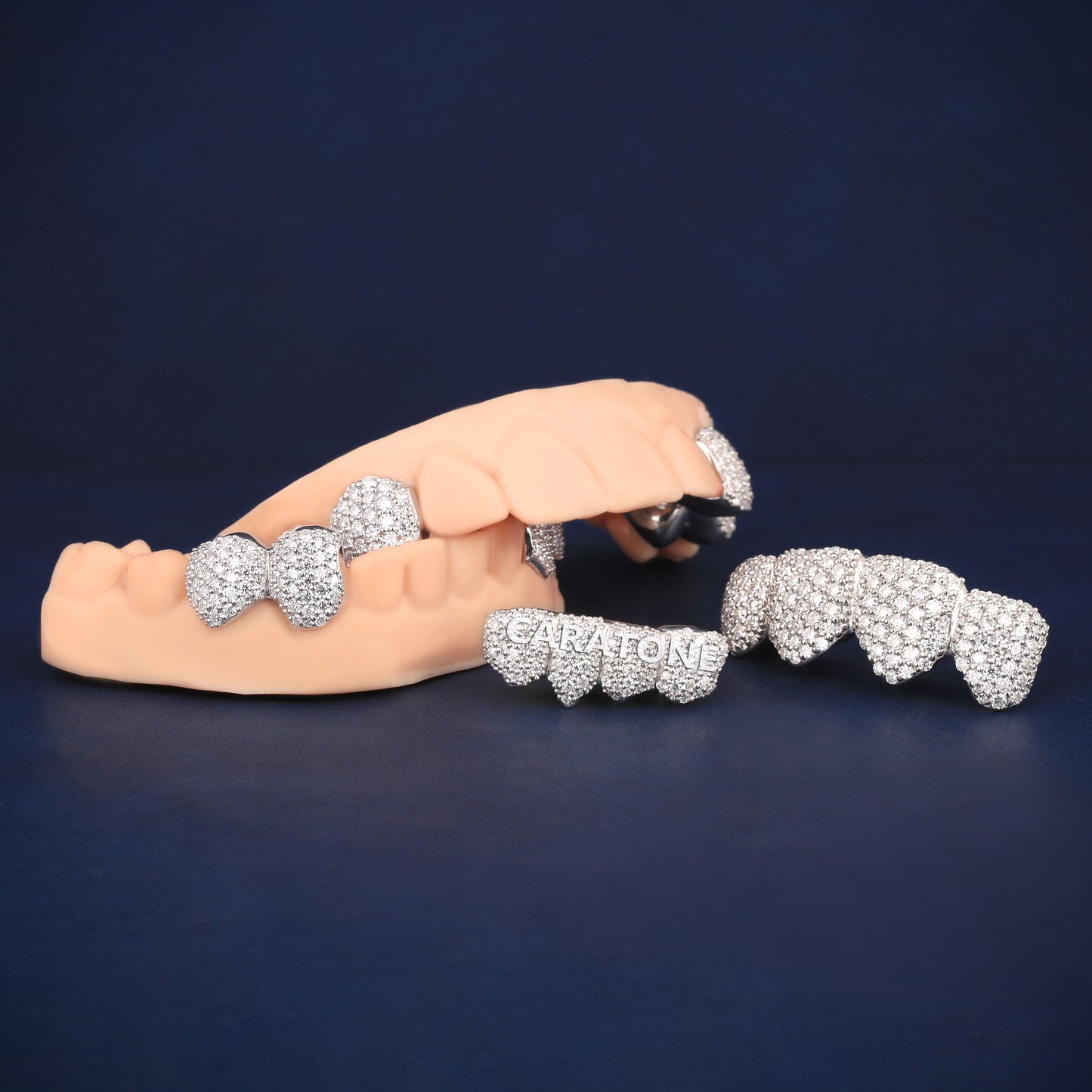 Custom Iced Out 925 Sterling Silver Diamond Teeth Most Expensive Celebrity Grillz