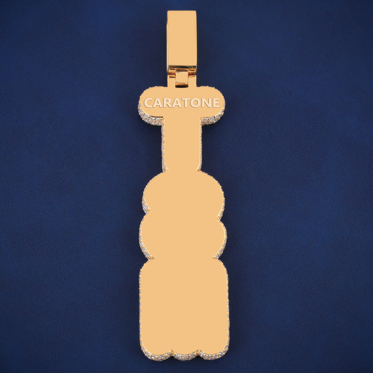 Custom Iced Out TSM Vertical Hip Hop Pendant with Lab Grown Diamonds