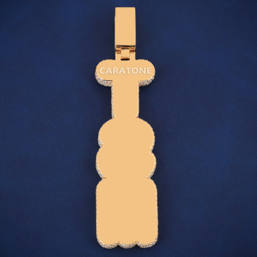 Custom Iced Out TSM Vertical Hip Hop Pendant with Lab Grown Diamonds
