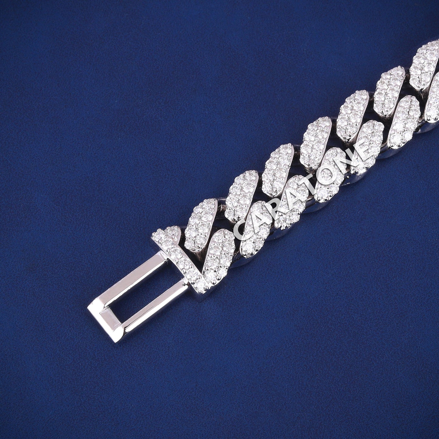 Mens Miami Cuban Link Bracelet Real Icy 925 Silver HEAVY 13mm Iced Out Diamonds HipHop for Mens