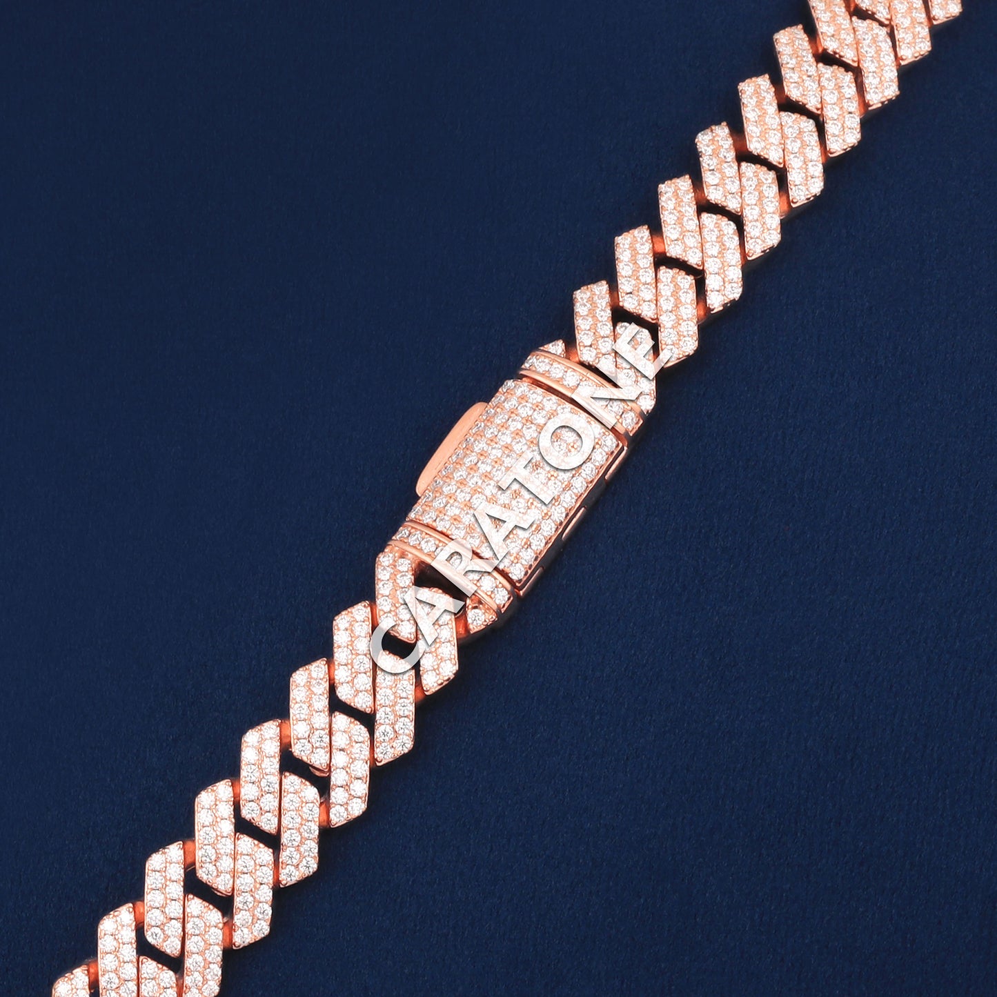 Two Tone Custom Letter Pendant With Chain In 925 Sterling Silver With Lab Diamond