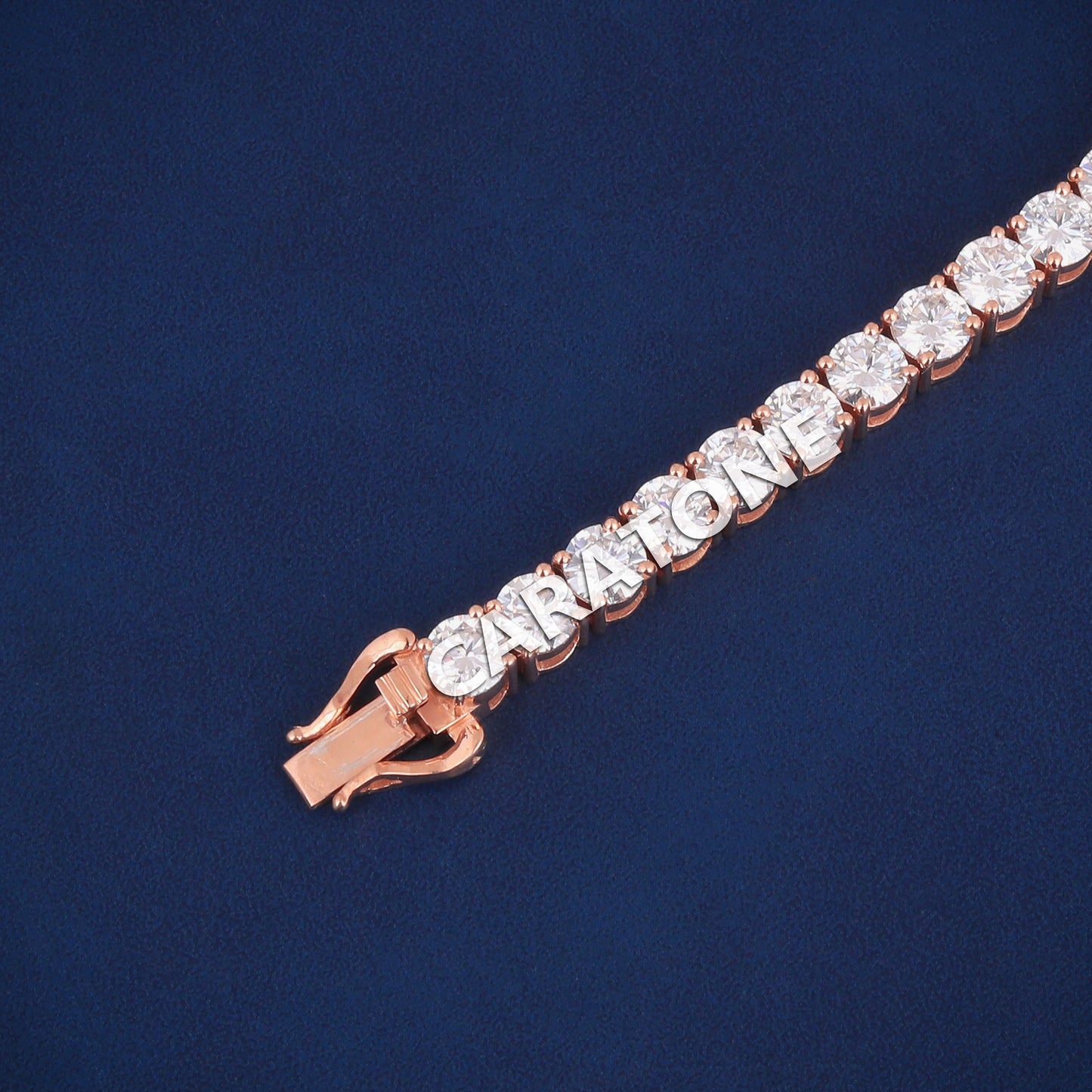 5.2 mm Rose Gold Tennis Bracelets 14k gold Lab Diamond Customizable Bracelets for Her & Him