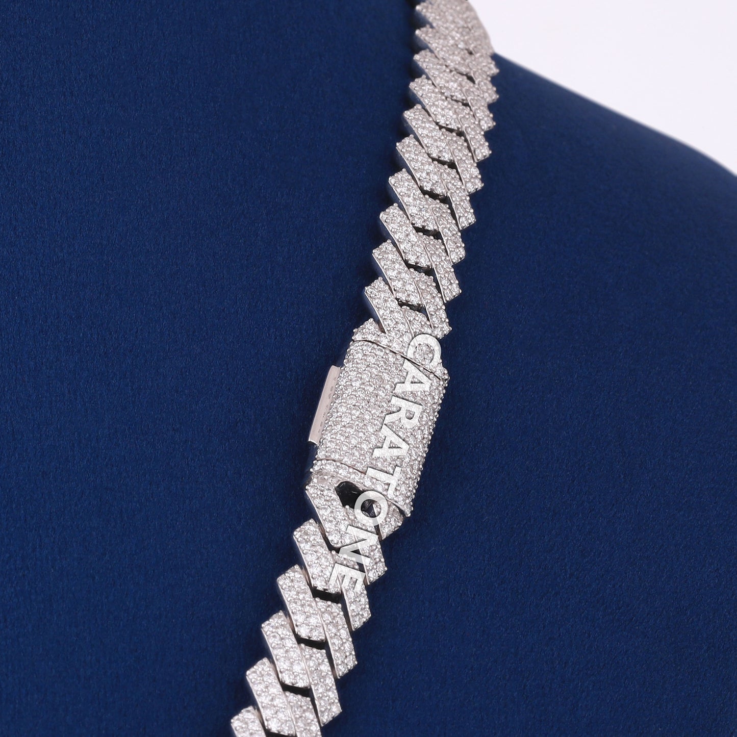Numaric Design Pendant With Chain In 925 Sterling Silver With Lab Diamond