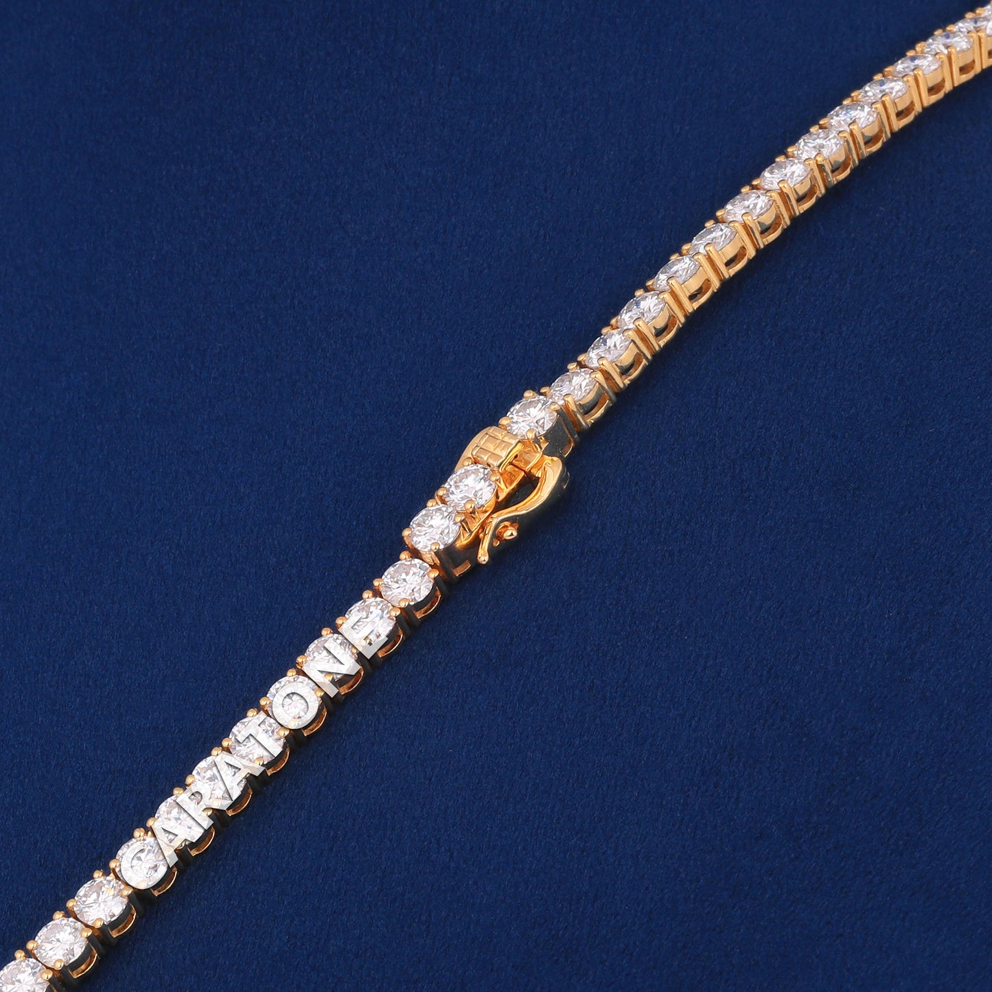 Jesus Custom Piece With 4 MM Tennis Neckalce In 14kt Gold With Lab Diamond