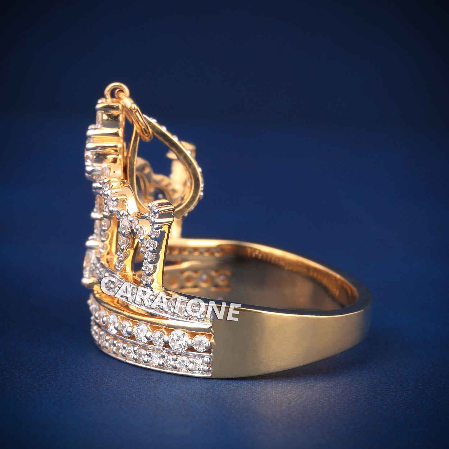 Crown hip hop ring for men and women d vvs clarity