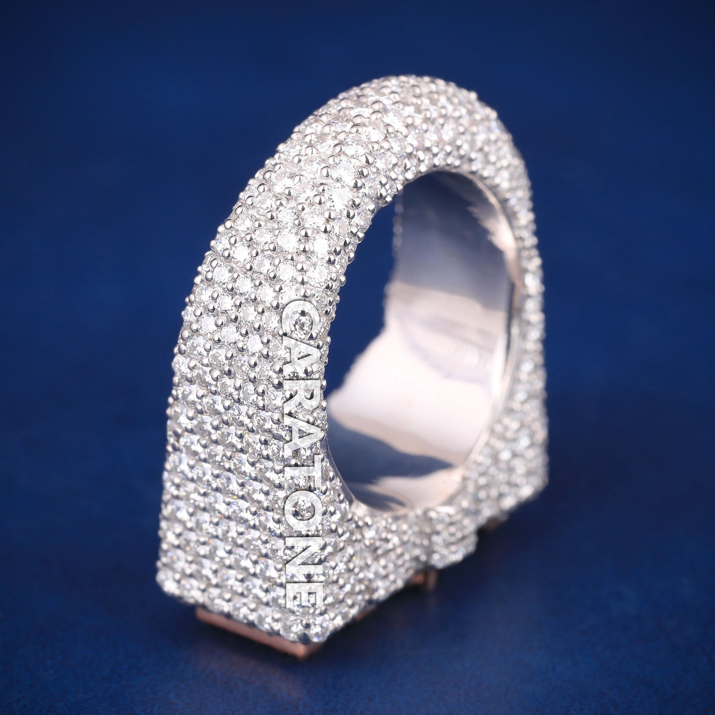 Hip hop customise ring for men and women in two tone