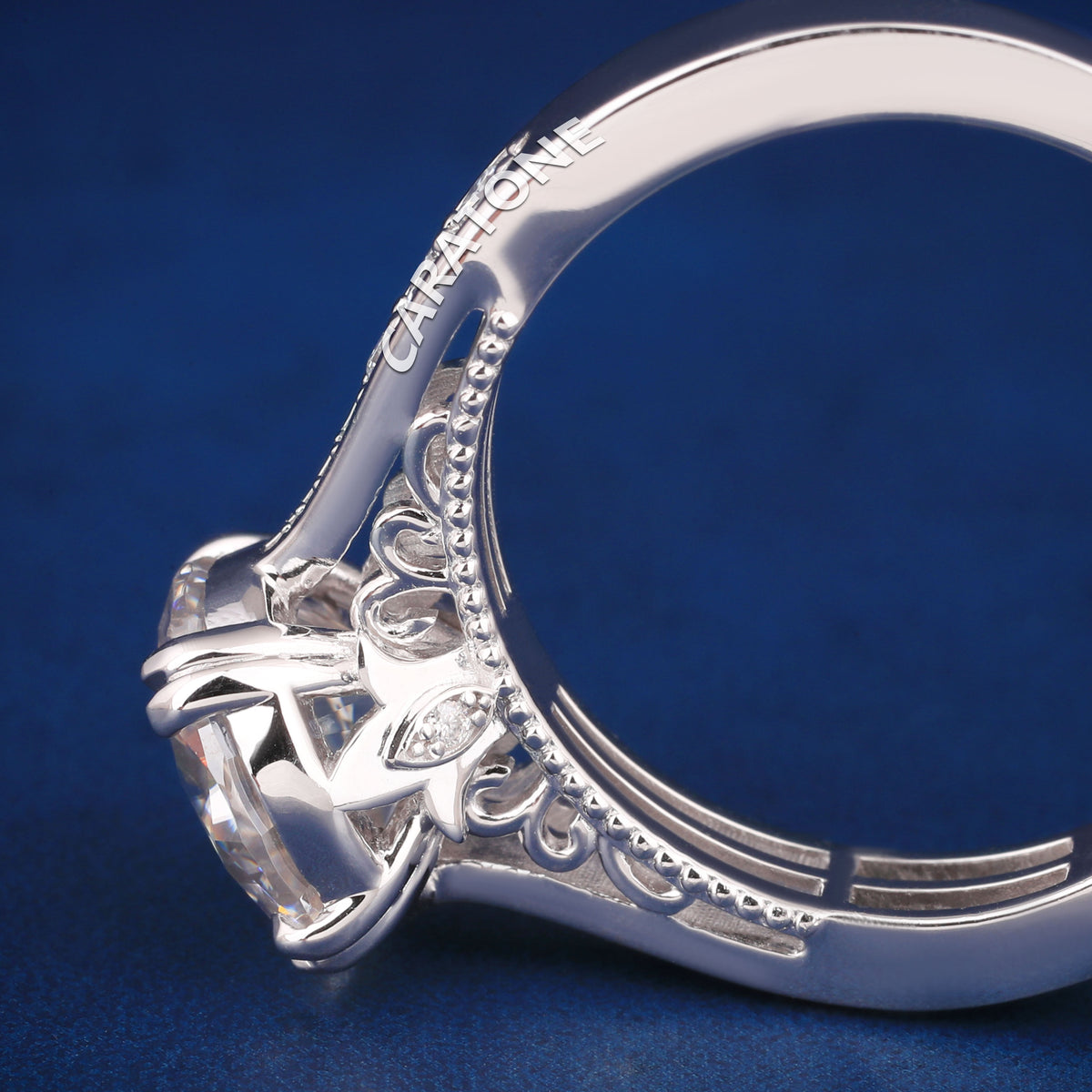 Custom 925 Sterling Silver Moissanite Engagement Ring for Women