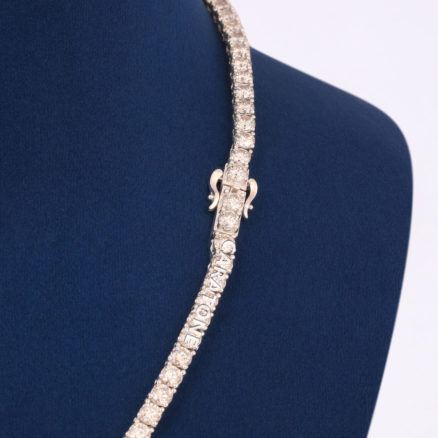 18 Inch 4mm Tennis Diamond Chain Necklace White Gold Iced Out New Chains Collection