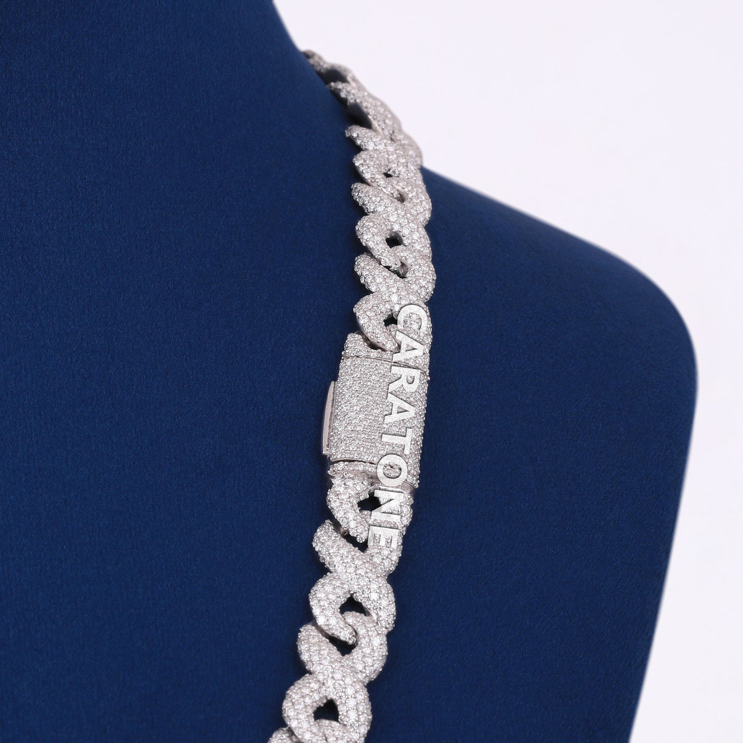 22 inch 19mm Custom Full Iced Out Diamond Infinity Silver Chain Buy New Cuban Link Infinity Chain Necklace