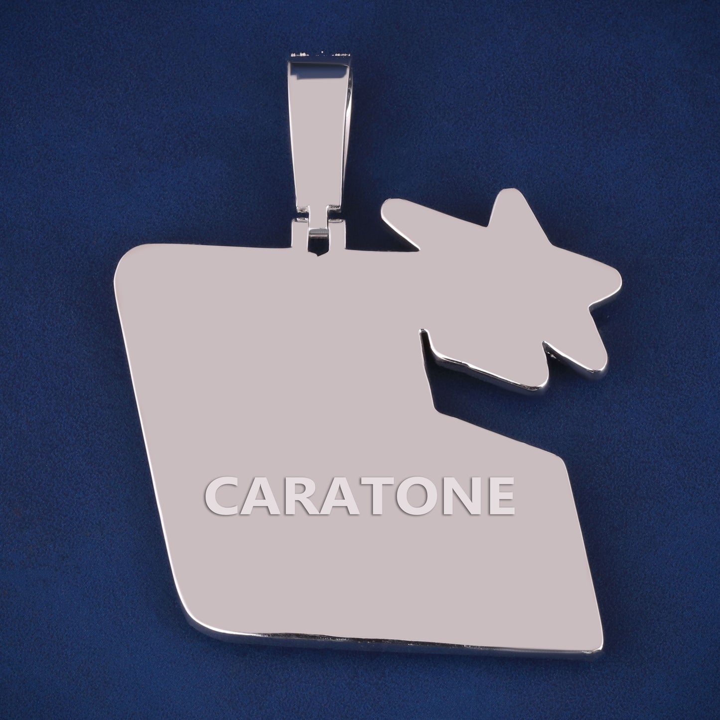 Luxury Big Custom Baguette & Round Cut Diamond 29 with Star Pendant for Mens 925 Sterling Silver Pendants