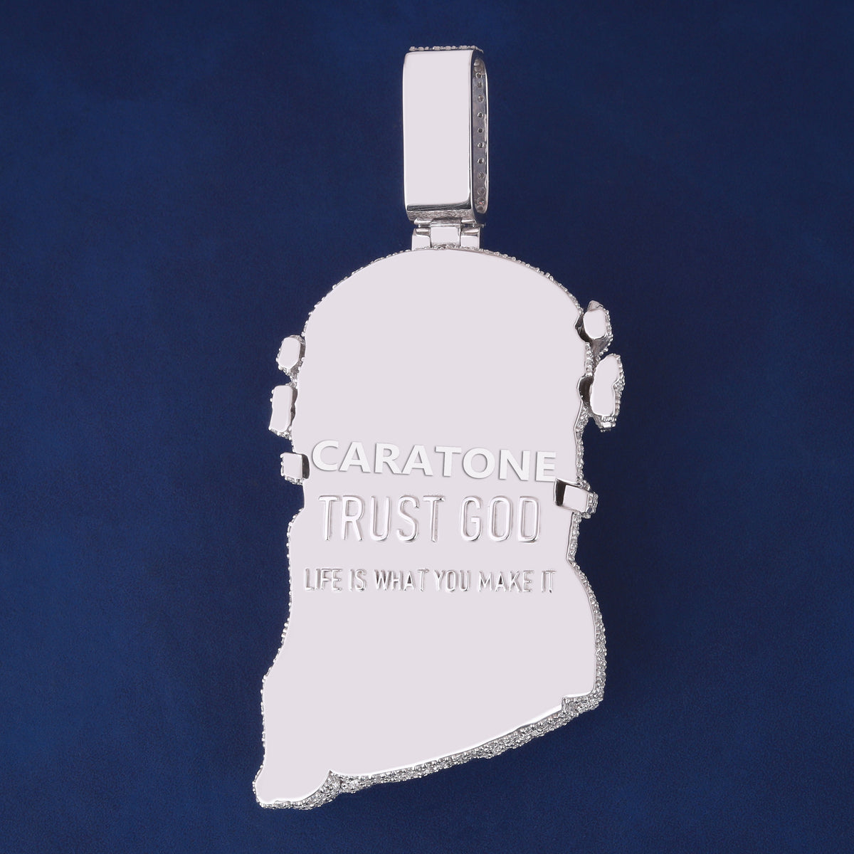 Custom Iced Out 3D Portrait Hip Hop Pendant with Lab Grown Diamonds
