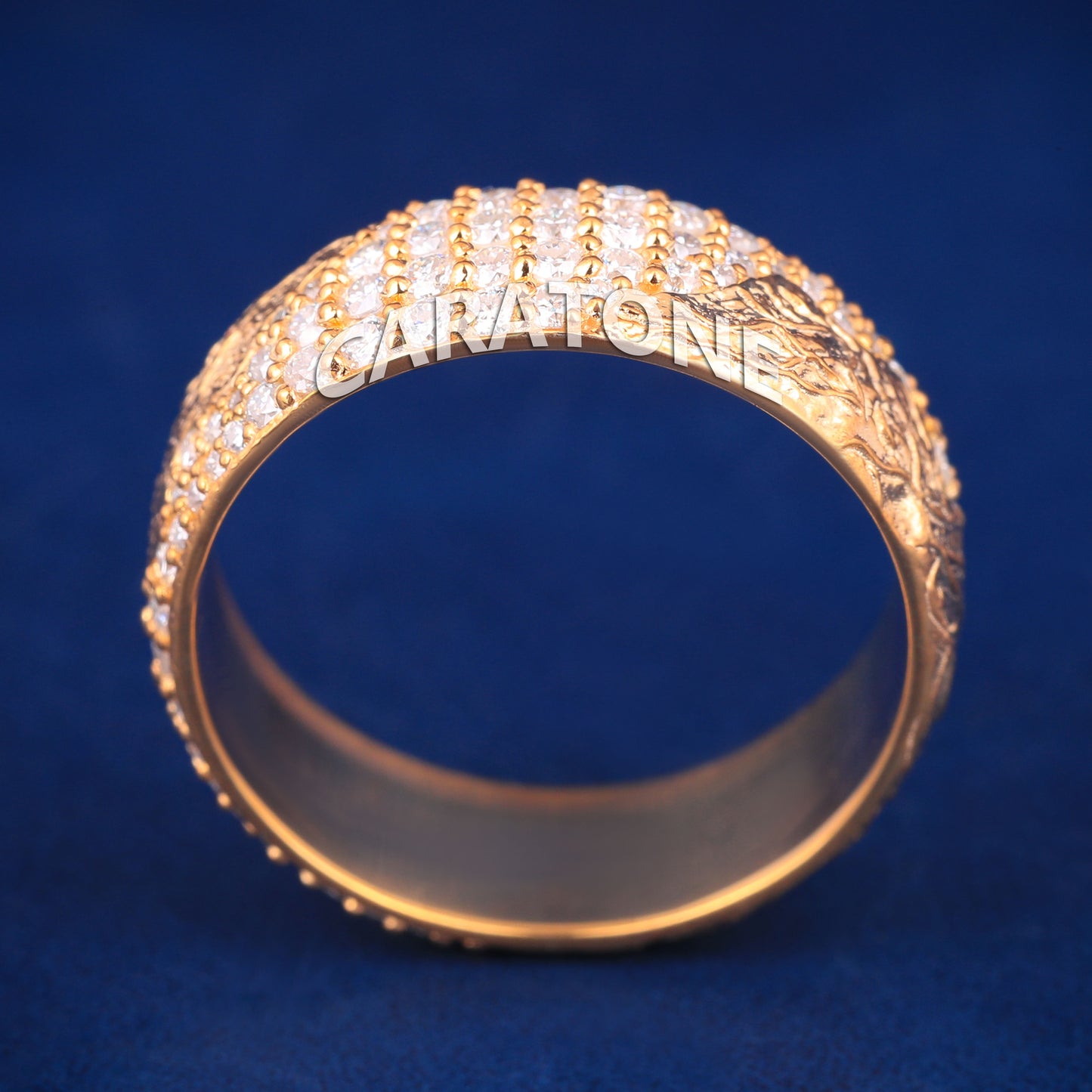 14kt Gold with Lab-Grown Diamond VVS Clarity Band for Him