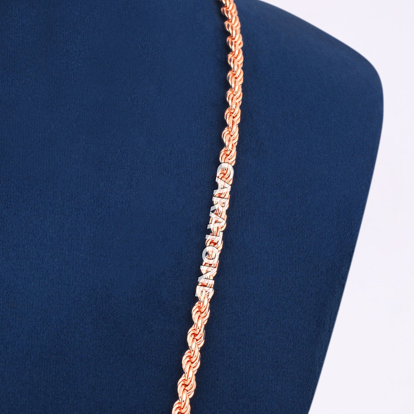 Billonaire Letter Pendant With Rope Chain In 14KT Yellow Gold
