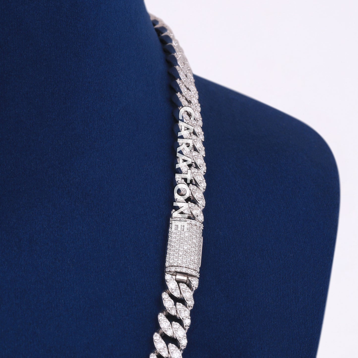 Womens & Mens 10mm Real Rappers Iced Out Diamond Leaf Cuban Link Chains with Fully Silver Hip Hop Chains Necklace