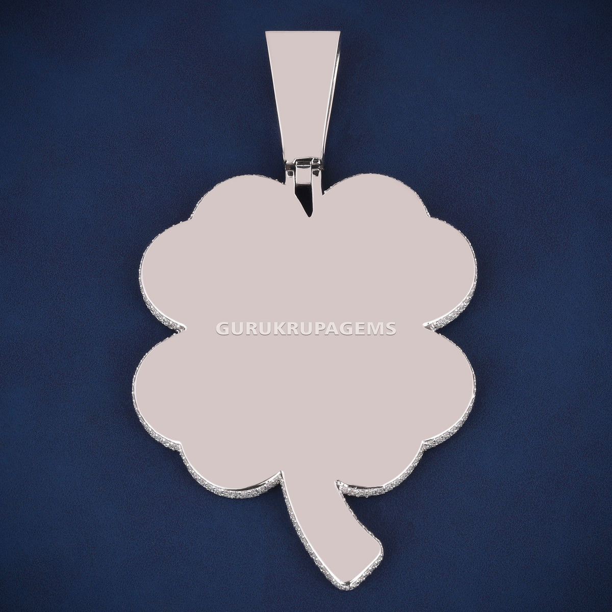 Custom Iced Out Four Leaf Clover Hip Hop Pendant with 27 Logo & Lab Grown Diamonds