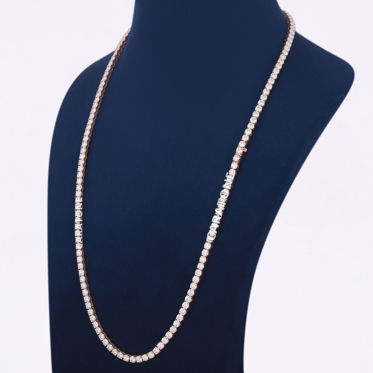 Luxury 24 Inch 4mm Diamond Tennis Chain Necklace with Full Iced Out Shine for Men and Women