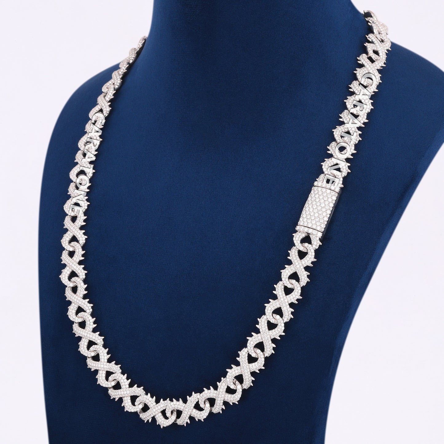 22 inch 10 mm stylish infinity cuban diamond chain