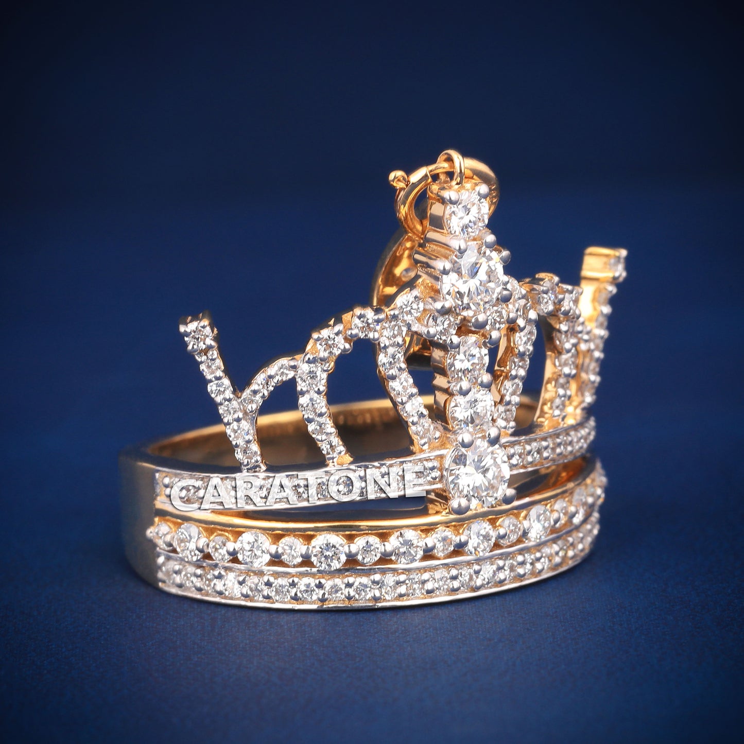 Crown hip hop ring for men and women d vvs clarity