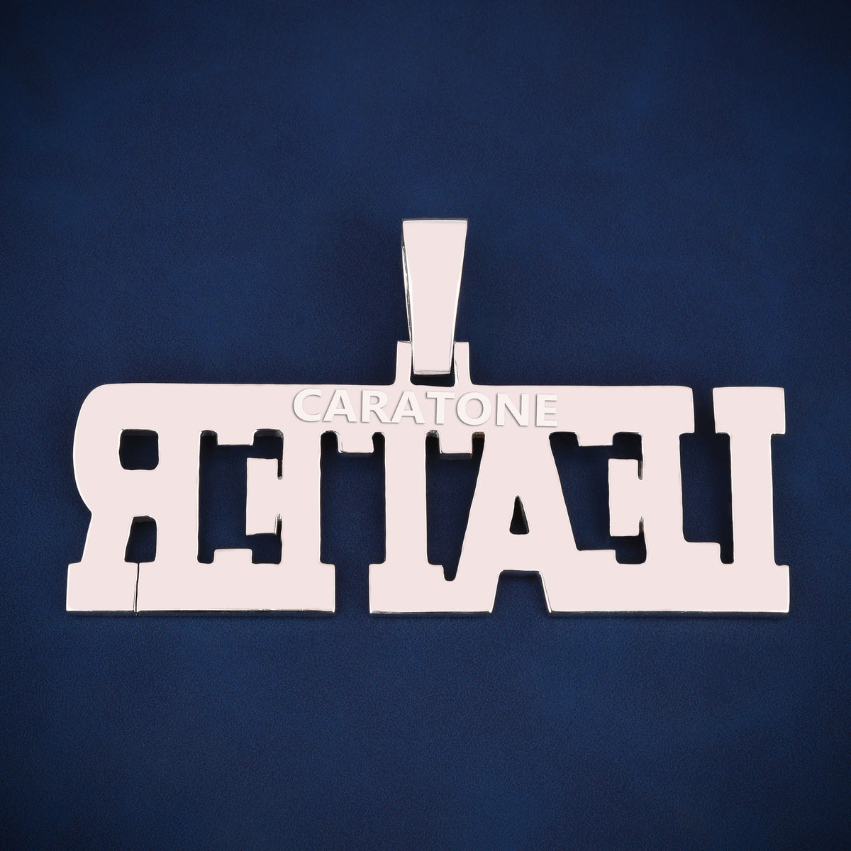 Custom Iced Out LEATER Name Hip Hop Pendant with Lab Grown Diamonds