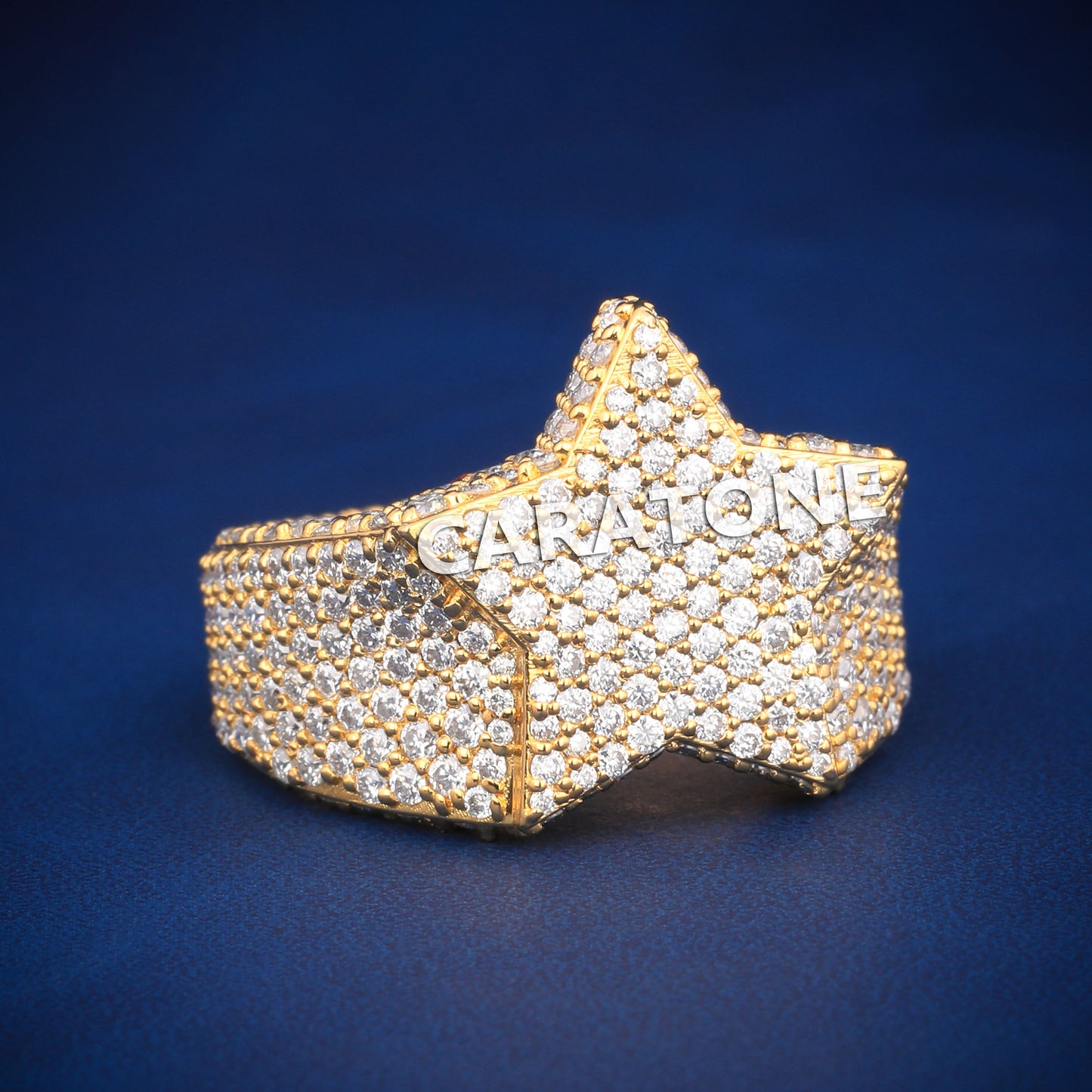 Hip hop diamond ring round cut luxury for mens and women